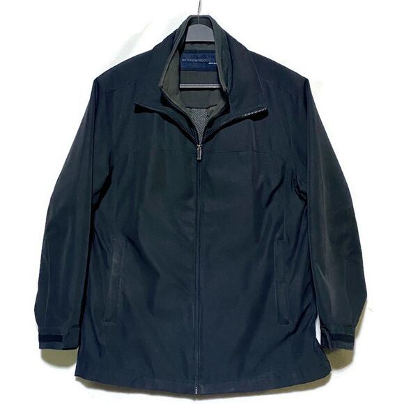 Weatherproof Zip Up Jacket Men's Large Black Polyester With Double Zip - Picture 1 of 8